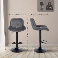 Barhocker Kasson Samt dunkelgrau Barhocker Kasson Samt dunkelgrau