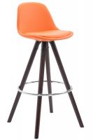 Barhocker Franklin Vollgepolstert Kunstleder Rund Cappuccino (eiche) orange Barhocker Franklin Vollgepolstert Kunstleder Rund Cappuccino (eiche) orange