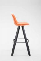 Barhocker Franklin Vollgepolstert Kunstleder Square Schwarz (eiche) orange 