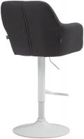Barhocker Natoma Stoff weiß schwarz Barhocker Natoma Stoff weiß schwarz