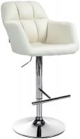 Barhocker Natoma Stoff chrom creme Barhocker Natoma Stoff chrom creme