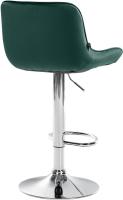 Barhocker Vonore Samt chrom grün Barhocker Vonore Samt chrom grün