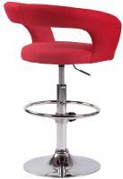 2er Set Barhocker Jaen Stoff rot 