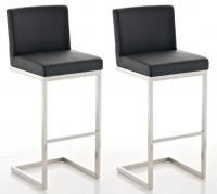 2er Set Barhocker Paros Kunstleder schwarz 2er Set Barhocker Paros Kunstleder schwarz