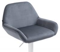 2er Set Barhocker Braga Samt weiß dunkelgrau 2er Set Barhocker Braga Samt weiß dunkelgrau