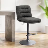2er Set Barhocker Damar Stoff schwarz dunkelgrau 2er Set Barhocker Damar Stoff schwarz dunkelgrau