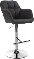 Barhocker Natoma Stoff chrom schwarz 