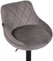 Barhocker Lazio Samt schwarz grau Barhocker Lazio Samt schwarz grau