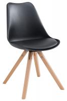 4er Set Stühle Toulouse Kunstleder Natura Square schwarz 4er Set Stühle Toulouse Kunstleder Natura Square schwarz