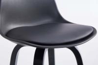 Barhocker Avika Kunstleder Schwarz schwarz 