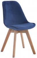 Besucherstuhl Borneo V2 Samt natura (eiche) blau