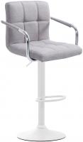 Barhocker Lucy V2 Stoff weiß grau Barhocker Lucy V2 Stoff weiß grau