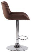 2er Set Barhocker Lentini Samt chrom braun 2er Set Barhocker Lentini Samt chrom braun