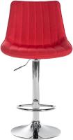 Barhocker Toni Stoff chrom rot 