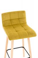 Barhocker Lincoln Samt gelb 