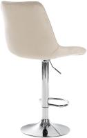 2er Set Barhocker Toni Samt chrom creme 2er Set Barhocker Toni Samt chrom creme