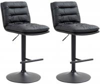 2er Set Barhocker Damar Kunstleder schwarz schwarz 2er Set Barhocker Damar Kunstleder schwarz schwarz