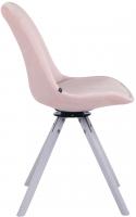 Esszimmerstuhl Troyes Samt Rund weiß (eiche) pink Esszimmerstuhl Troyes Samt Rund weiß (eiche) pink