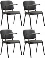 4er Set Stühle Ken mit Klapptisch Kunstleder schwarz 4er Set Stühle Ken mit Klapptisch Kunstleder schwarz