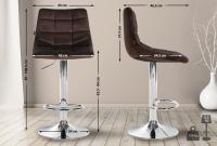Barhocker Jerry Samt chrom braun 
