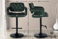 Barhocker Dublin Samt schwarz dunkelgrün Barhocker Dublin Samt schwarz dunkelgrün