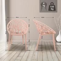 4er Set Stuhl Hope rosa 
