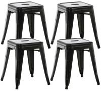 4er Set Hocker Armin schwarz 4er Set Hocker Armin schwarz