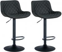 2er Set Barhocker Minosa Kunstleder schwarz 2er Set Barhocker Minosa Kunstleder schwarz