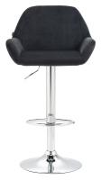 2er Set Barhocker Braga Samt chrom schwarz 2er Set Barhocker Braga Samt chrom schwarz