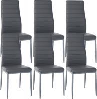 6er Set Esszimmerstühle Mayfair Kunstleder grau 6er Set Esszimmerstühle Mayfair Kunstleder grau