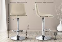 2er Set Barhocker Divo Kunstleder chrom creme 2er Set Barhocker Divo Kunstleder chrom creme