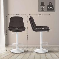 Barhocker Laurel Stoff weiß dunkelgrau Barhocker Laurel Stoff weiß dunkelgrau