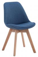 Besucherstuhl Borneo V2 Natura Stoff blau 