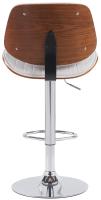 Barhocker Clawson Stoff chrom walnuss/creme Barhocker Clawson Stoff chrom walnuss/creme