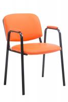 Besucherstuhl Ken PRO Kunstleder orange Besucherstuhl Ken PRO Kunstleder orange