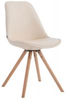Besucherstuhl Laval Rund natura (eiche) creme