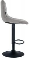 2er Set Barhocker Jerry Samt schwarz grau 