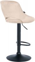 Barhocker Milet Samt schwarz creme 