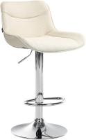 Barhocker Vonore Stoff chrom creme Barhocker Vonore Stoff chrom creme
