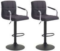 2er Set Barhocker Lucy V2 Stoff schwarz schwarz 2er Set Barhocker Lucy V2 Stoff schwarz schwarz
