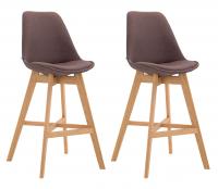 2er Set Barhocker Cannes Stoff natura braun 2er Set Barhocker Cannes Stoff natura braun