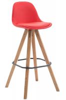 Barhocker Franklin Vollgepolstert Kunstleder Square Natura (eiche) rot Barhocker Franklin Vollgepolstert Kunstleder Square Natura (eiche) rot