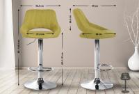 Barhocker Milet Stoff chrom grün Barhocker Milet Stoff chrom grün