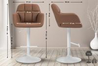Barhocker Natoma Kunstleder weiß hellbraun Barhocker Natoma Kunstleder weiß hellbraun