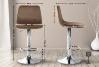 2er Set Barhocker Divo Samt Chrom braun 2er Set Barhocker Divo Samt Chrom braun