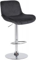 Barhocker Solon Chrom Samt schwarz Barhocker Solon Chrom Samt schwarz