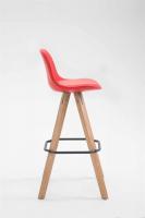 Barhocker Franklin Vollgepolstert Kunstleder Square Natura (eiche) rot 