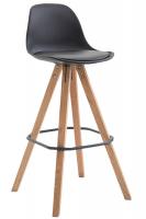 Barhocker Franklin Kunstleder Square Natura (eiche) schwarz Barhocker Franklin Kunstleder Square Natura (eiche) schwarz
