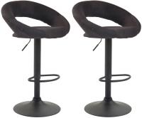 2er Set Barhocker Olinda Stoff schwarz dunkelgrau 2er Set Barhocker Olinda Stoff schwarz dunkelgrau