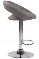 2er Set Barhocker Olinda Stoff Chrom grau 